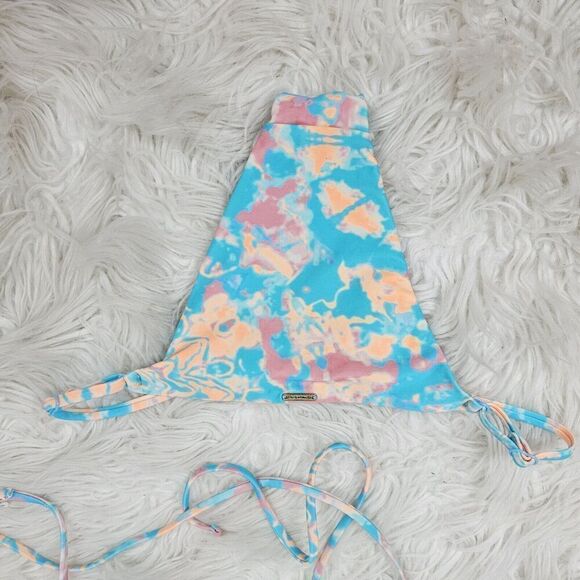 Victoria Secret 2019 Tie Dye Gorgeous Pastel Women's Size XS Ring String Bikini - Picture 3 of 7